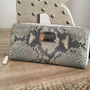 Michael Kors Snakeskin Leather Wallet
